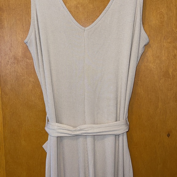 Beige Ribbed Pantsuit. Fashion Nova. Large. - Picture 7 of 15